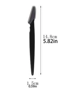 10/30-Piece Black Eyebrow Trimmer And Razor Set, Eyebrow Trimmer And Razor, Exfoliating And Hair Removal Tools, Body Hair Trimming And Facial & Eyebrow Razor Set, Makeup, Affordable, Room Decor, Dressing Table, Travel, Bedroom, Makeup Accessories, - Black - View 2