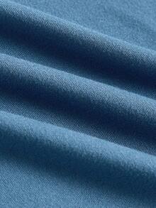 Mercer Haus 男士夏季字母棕榈树印花休闲简约短袖T恤 - 藍色 - 查看 6