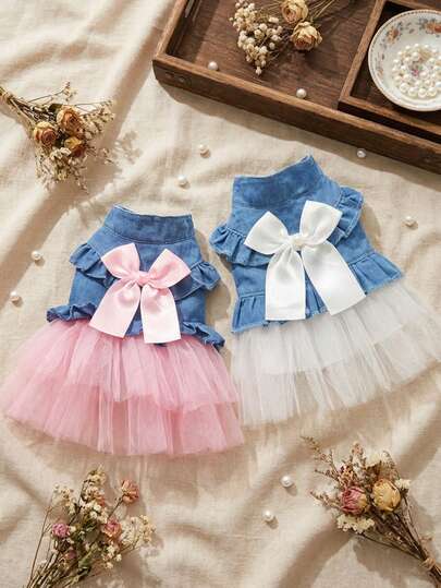 PETSIN Nhiều chất liệu mềm mại, thoáng khí, thân thiện với da, co giãn, nhẹ, thoải mái, kiểu dáng công chúa thời trang, thích hợp mặc hàng ngày, đi dạo ngoài trời, ở nhà, thư giãn, mùa xuân hè thu đông. Quần áo cho thú cưng, trang phục thú cưng, quần áo thời trang cho thú cưng, trang phục thú cưng sành điệu, trang phục thú cưng dễ thương, quần áo thú cưng đáng yêu.