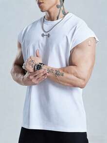 GymBeat Men Sports Tees & Tanks - White - View 3