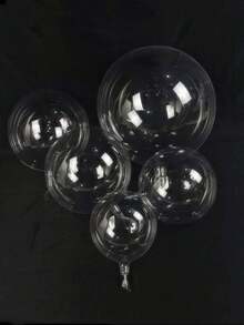 3 PIEZAS 10 PIEZAS 50 PIEZAS Globos de burbujas transparentes de 10 a 36 pulgadas de calidad para helio, globos de látex inflables para decoración de bodas, cumpleaños, fiestas, baby shower, compromiso, aniversario y celebraciones - Transparente - Ver 10