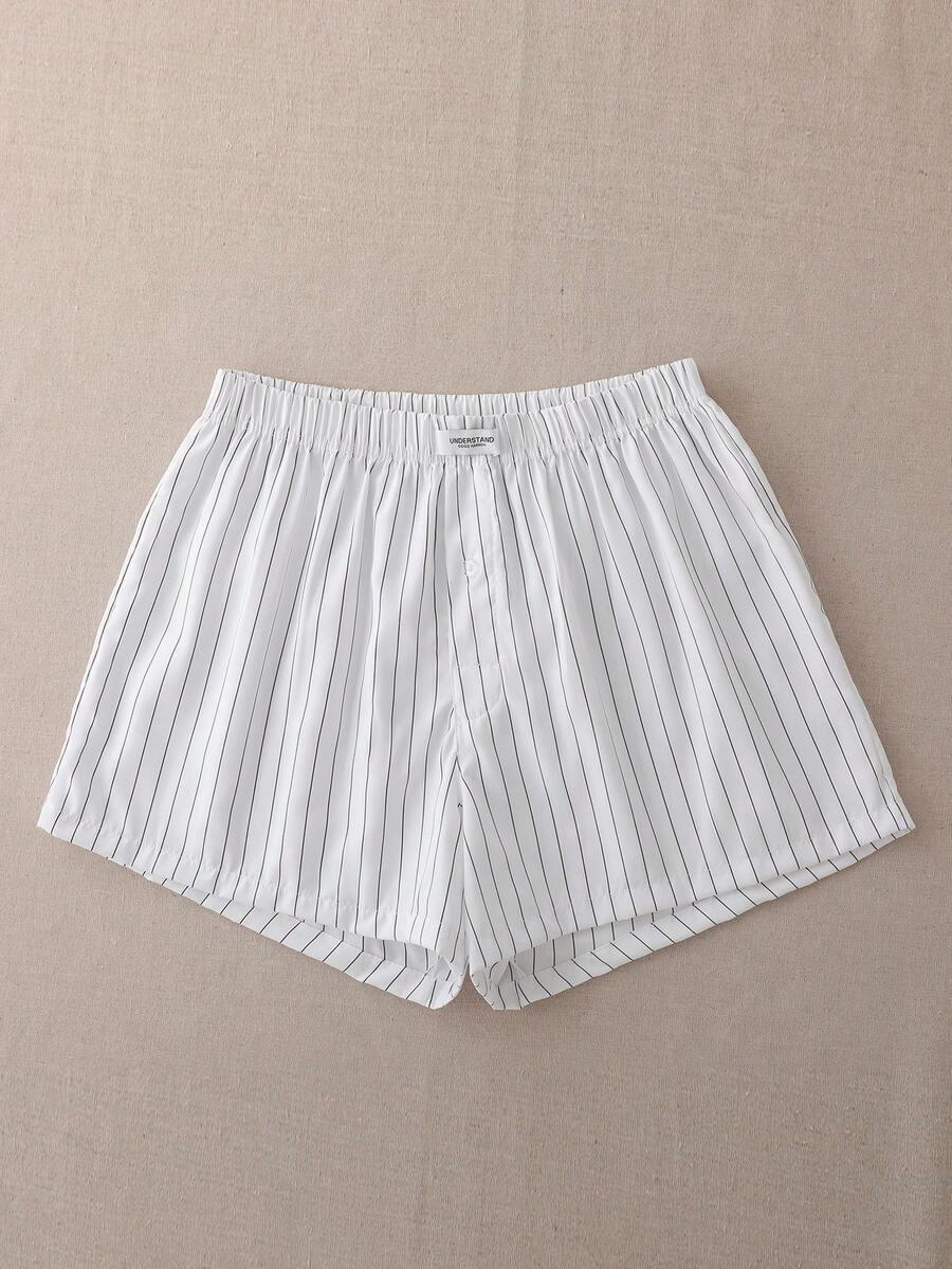 1条男士条纹舒适休闲哈伦裤 - 白色 - 查看 1