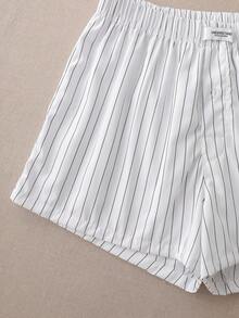 1条男士条纹舒适休闲哈伦裤 - 白色 - 查看 4