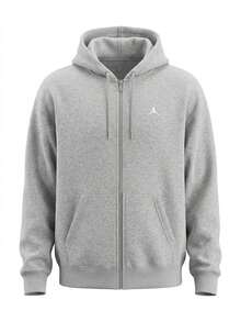 Jordan Brooklyn Men's Full Zip Hoodie Grey - Light Grey - View 1