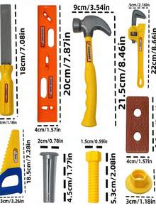 MINKOJA 儿童工具套装，包括：10件套、20件套、30件套，幼儿工具套装，带玩具钻，角色扮演儿童玩具，儿童玩具工具，男孩生日、儿童节和节日的完美礼物。 - 彩色 - 查看 2