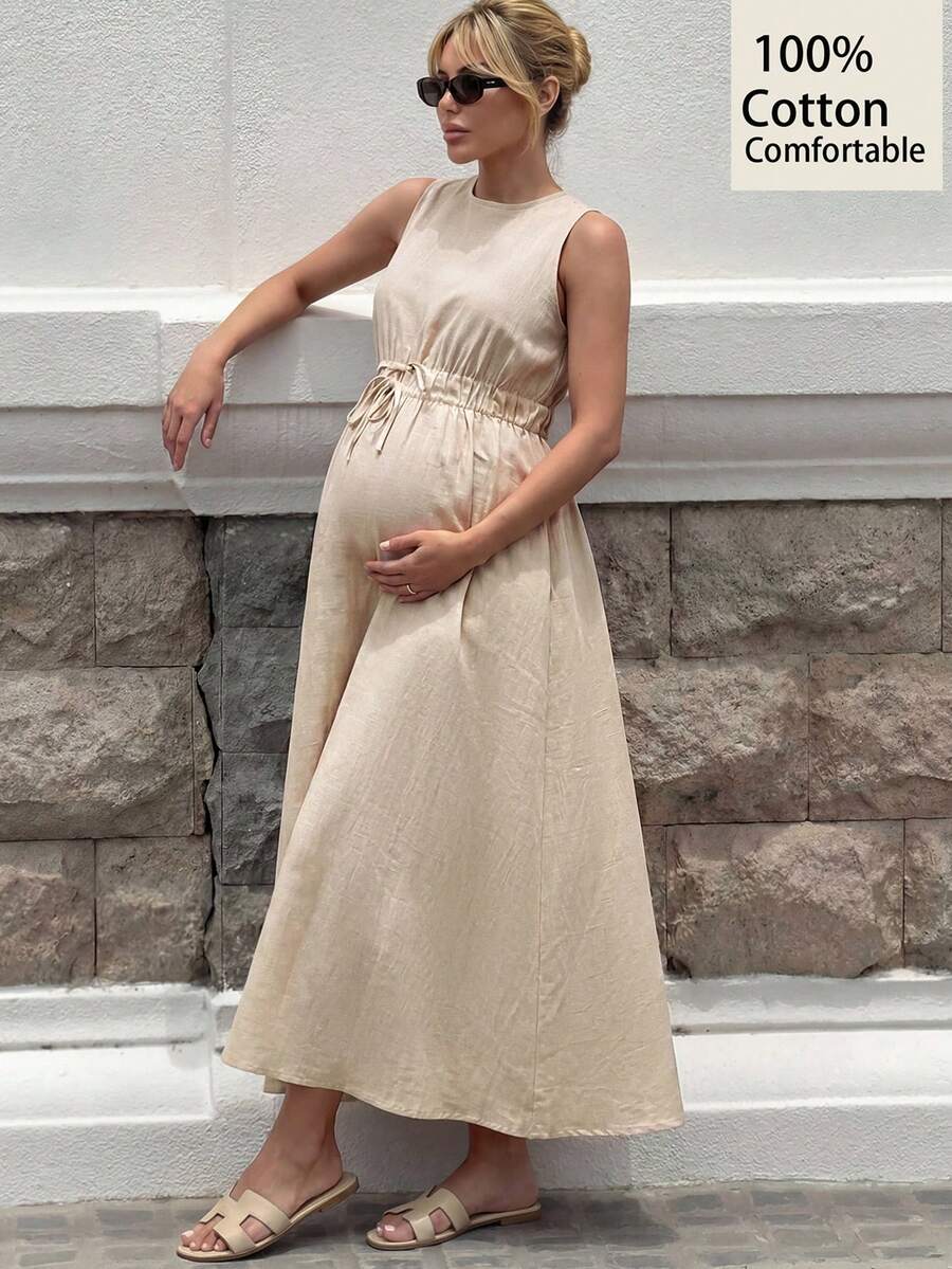 MaterniWear 夏季孕妇装 工作服 孕妇工作套装 孕妇工作连衣裙。孕妇夏季休闲度假日常通勤纯色无袖扭结松紧腰带口袋连衣裙，复古风格长裙 夏季米色连衣裙 女士长裙 休闲香槟色连衣裙 优雅长裙 女士米色连衣裙 优雅香槟色伴娘礼服 米色长裙 优雅长款连衣裙 香槟色优雅连衣裙 孕妇装 迎婴派对礼服 孕妇吊带裙 孕妇写真礼服 孕妇休闲装 孕妇写真礼服 孕妇写真礼服 孕妇长款连衣裙 无袖孕妇装 女士裹身连衣裙 Zanzea 女士连衣裙 Ycv9w 女士连衣裙折扣码 惊艳连衣裙 女士孕妇装 孕妇写真礼服 女士连衣裙 正式礼服 舒适连衣裙 女士孕妇装 孕妇正式礼服 孕妇派对礼服 孕妇婚礼礼服
