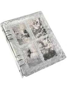 1个水波纹透明A5亚克力收纳相册，四格，三英寸卡片，彩色简约相册 - 多色 - 查看 13
