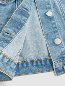 Teen Girls Y2K Summer Beach Boho Light Washed Baggy Denim Jacket Jeans Vest Without Sleeves,Girls Summer Concert Rave Festival Graduation Outfits - Light Wash - View 4