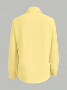 EMERY ROSE Spring Casual Floral Print Long Sleeve Shirt - Light Yellow - View 2