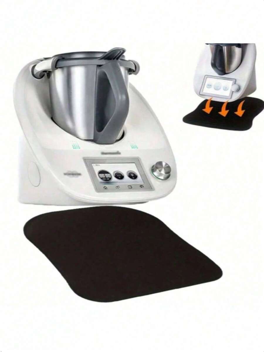 1-teilige Gleitunterlage, geeignet für alle Thermomix TM5, TM6, TM21, TM31 Serien, multifunktionale Küchen-Gleitplatte, Küchenarbeitsplatten-Geräte-Gleitunterlage, Mixer-Gleiter, geeignet für Thermomix TM6, TM5, Kaffeemaschinen, Mixer, Toaster, Heißluftfritteusen usw. - Schwarz - Übersicht 1