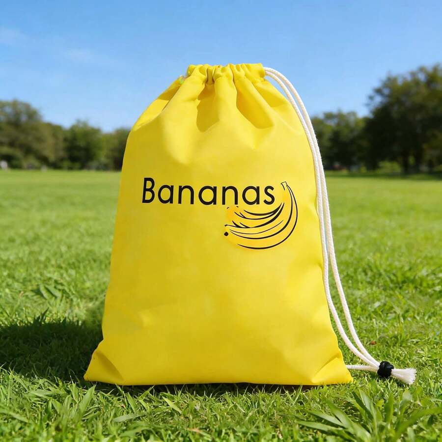 1Pc Yellow Banana Fresh-Keeping Bag, Reusable Washable Durable Storage Pouch, Prevents Over-Ripening, Portable Fruit Container For Kitchen & Outdoor Use - Yellow - View 1