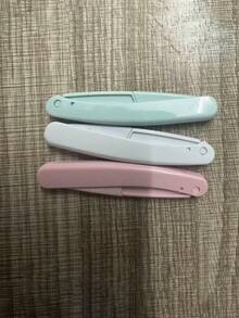 Portable Eyebrow Trimmer, Set Of 3, Foldable Eyebrow Razor Blades, Makeup Tool For Women - Multicolor - View 13