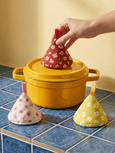 Joivida 1个厨房锅盖，耐热搪瓷锅柄，家用耐热锅盖，也可用于悬挂烘焙手套