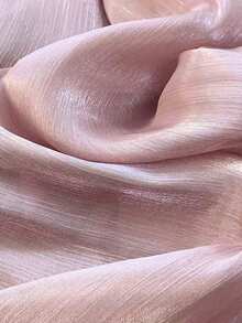 GlowEve CURVE Pantalones anchos de pierna ancha de satén metálico vintage para mujer de talla grande, verano - Rosa - Ver 5