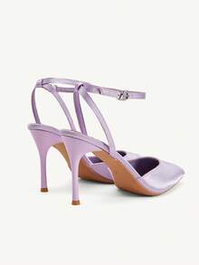 CUCCOO CHICEST Chaussures femme Nouvelles talons hauts sexy à bout fermé à la française. Mode talon aiguille à col bas avec satin. Chaussures de soirée, de mariée, de mariage - Violet clair - Voir 5