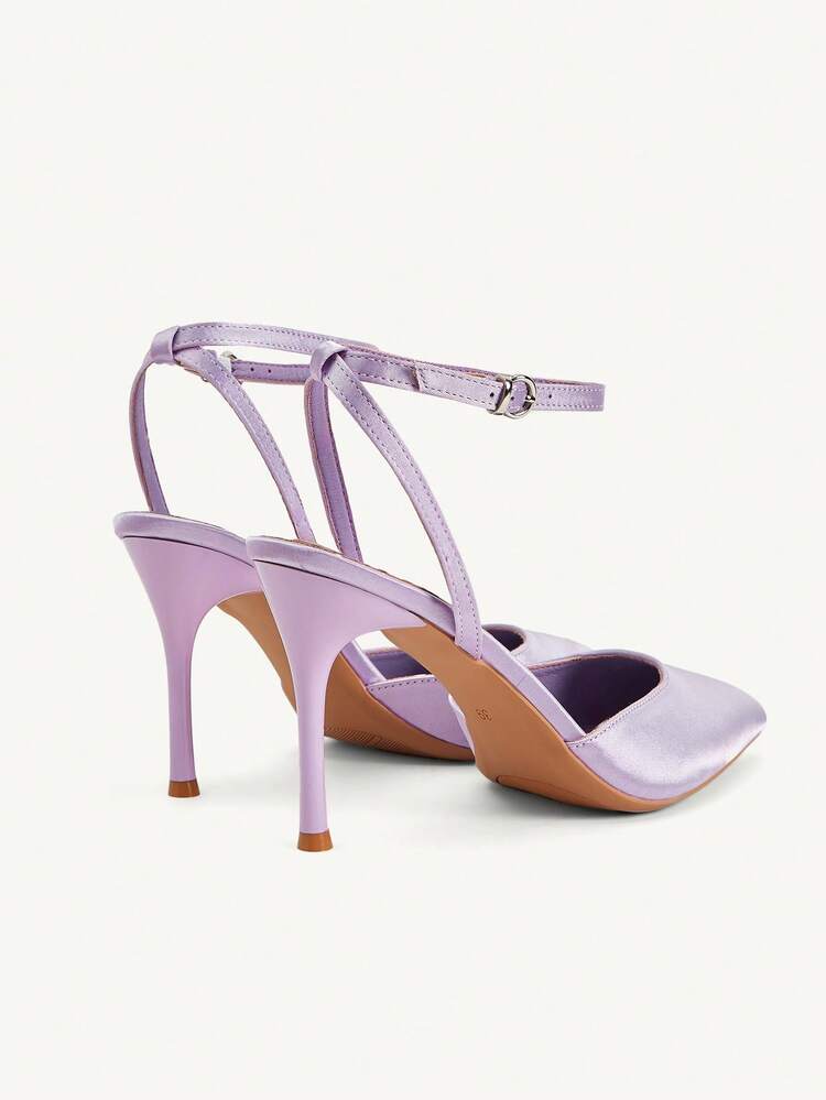 CUCCOO CHICEST Women Shoes New French Sexy Closed Toe High Heels Fashion Low Vamp Stiletto Cross With Satin Dress Party Bridal Wedding Shoes Wedding Shoes