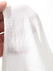 DAZY Áo hai dây nữ thanh lịch mùa hè, thắt eo bằng ren tương phản, dáng xòe, thích hợp cho kỳ nghỉ. - trắng - Xem 9