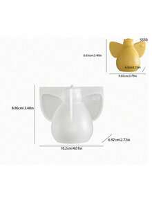 爱心花环天使装饰硅胶模具 DIY 光滑条纹蜡烛石膏模具 - 白色 - 查看 7