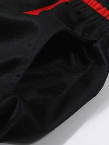 ROMWE MEN Anime Men's Street Fashion Printed Drawstring Shorts - Multicolor - View 5