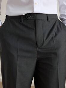 Officeau 男士修身商务休闲西装三件套，包括外套、裤子和马甲，适合男士婚礼新郎穿着，高品质专业通勤西装套装 - 深灰色 - 查看 10