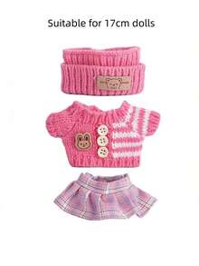 1PC Cute Fashion Daily Wear Outfit Set With Shoes Accessories For Mini Art Designer Doll Dress Up Gift – Soft Fabric Casual Clothes, Easy To Wear & Take Off, Perfect Replacement Costume For Small Collectible Figurines, Ideal Birthday Holiday Present & Room Display Decoration For Decorations Lovers - multicolor - View 7