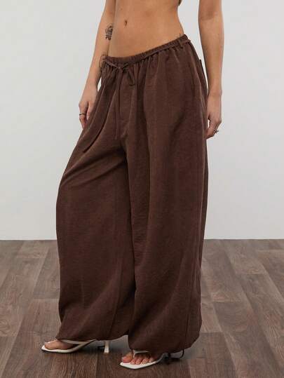 COUREZ Low Rise Parachute Trousers /Y2K Summer Clothes For Women Drawsting Khaki Trousers Going Out Outfits Music Festival Outfits Travel Outfits Concert Outfits Spring Outfits Summer Bottoms