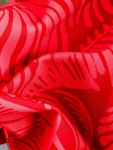 Swim Mod Conjunto de bikini lindo a cuadros con conchas y estrellas de mar para vacaciones de playa primavera/verano 2026 - Rojo - Ver 9