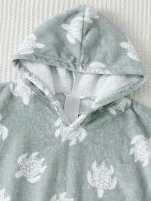 Cozy Pixies Áo khoác không tay có mũ trùm đầu, chất liệu mềm mại, họa tiết hoạt hình dành cho bé trai. - Nhiều màu - Xem 4