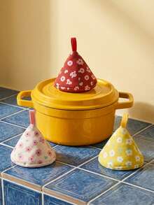 Joivida 1个厨房锅盖，耐热搪瓷锅柄，家用耐热锅盖，也可用于悬挂烘焙手套 - 彩色 - 查看 3