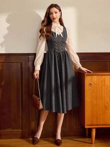 Women Midi Dresses - 灰色的 - 查看 4