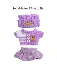 1PC Cute Fashion Daily Wear Outfit Set With Shoes Accessories For Mini Art Designer Doll Dress Up Gift – Soft Fabric Casual Clothes, Easy To Wear & Take Off, Perfect Replacement Costume For Small Collectible Figurines, Ideal Birthday Holiday Present & Room Display Decoration For Decorations Lovers - multicolor - View 8