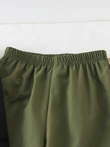 3件套男童休闲工装裤，带口袋和松紧裤脚，舒适透气，适合外出穿着，秋季必备。 - 彩色 - 查看 3