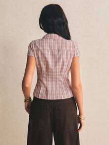 Poéselle 女士日常衬衫 - 粉色 - 查看 9