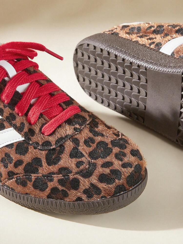 CUCCOO EASI Women's Leopard Print Casual Flat Shoes