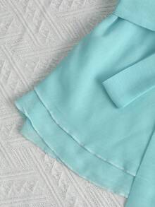 Glimmora 女士夏季新款复古纯色V领系腰时尚百搭露背吊带衫 - 薄荷綠 - 查看 5