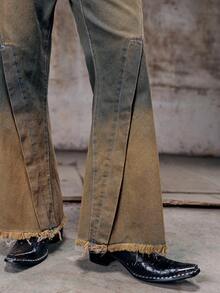 Skyrend 男式宽松口袋直筒牛仔裤 - 藍色 - 查看 7