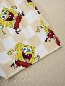 SpongeBob SquarePants | SHEIN 男婴可爱卡通印花睡衣 - - 黃色 - 查看 6