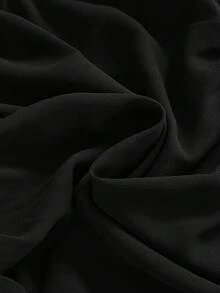 ROMWE Áo hai dây kiểu Pháp lãng mạn ôm sát, cổ khoét sâu, hở lưng. - màu đen - Xem 4