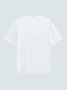 Modcrash 男士渐变色休闲圆领短袖T恤 - 黑色 - 查看 2