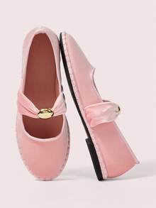 CUCCOO DOLLMOD Women's Shoes Classic Pink Velvet Flats Mary Jane - -41 pink - View 3