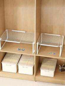 1pc Expandable Wardrobe, Multi-Layer Storage, Shelves, Pull-Out Shoe Rack, Bookshelf Storage, Kitchen Storage, Bathroom Storage, Space Organizer, Space Saving, Suitable For Closet, Dorm And Home Use, Ideal For Christmas Clothing Storage - Multicolor - View 5
