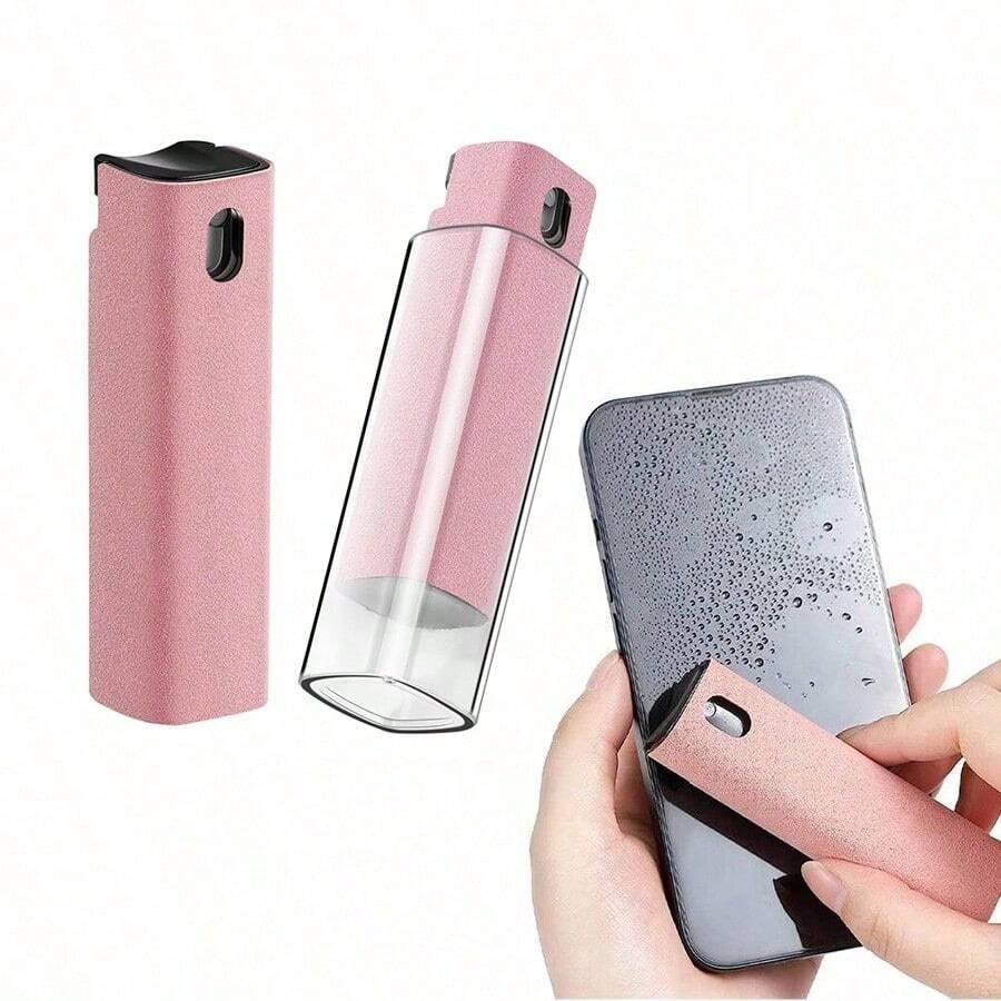 1pc All-In-One Screen Cleaner With Spray & Wipe, Includes Transparent Protective Case, Suitable For All Phones, Laptops, And Tablets - متعدد الألوان - مشاهدة 1