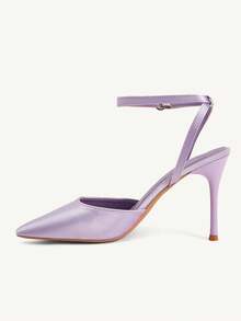 CUCCOO CHICEST Chaussures femme Nouvelles talons hauts sexy à bout fermé à la française. Mode talon aiguille à col bas avec satin. Chaussures de soirée, de mariée, de mariage - Violet clair - Voir 4