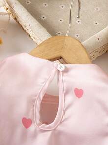 Elladie kids 1件女婴可爱3D立体碎花连衣裙，适合夏季穿着 - 粉色 - 查看 6