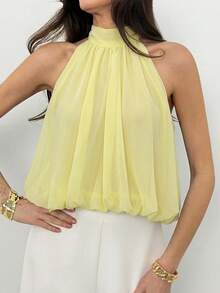 Aloruh Women Tops - Light Yellow - View 6