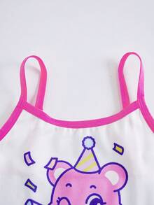 SHEIN X Care Bears 2件套 女童可爱小熊系列吊带内衣套装 - 粉色 - 查看 7