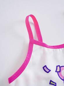 SHEIN X Care Bears 2件套 女童可爱小熊系列吊带内衣套装 - 粉色 - 查看 4