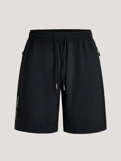 Men's Standard Size Icy Silk Shorts, Elastic Casual Sports Bermuda Shorts, Summer