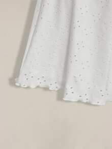 SHEIN ICON 大码女式白色提花针织连衣裙 - 白色 - 查看 10