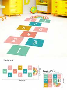 Colorful Removable Hopscotch Snake Hand Footprint Floor Stickers Decals For Room Ground Decor Creative Playroom Game Home Activity Decoration - Multicolor - View 3